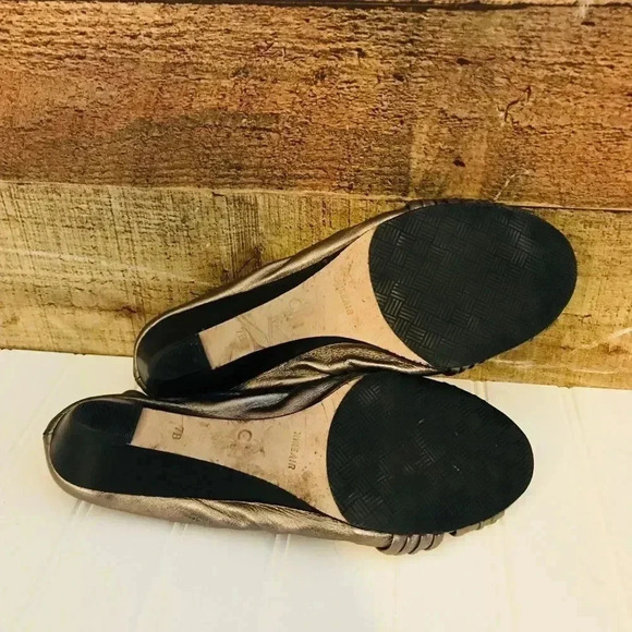 Cole Haan Metallic Nike Air Leather Wedges - Picture 7 of 7